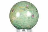 Polished Sphere Of Rubies In Fuchsite - India #342983-1